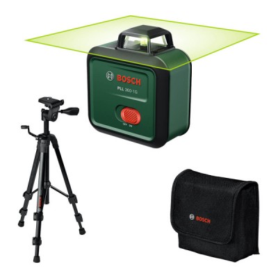 Комплект лінійного лазера Bosch PLL 360-1G Set 360° зі штативом TT 120 (0603663M01)