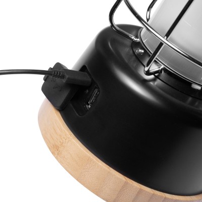 Ліхтар кемпінговий Bo-Camp Harlington Rechargable Dimming 370 Lumen Bamboo-Grey (5818921)