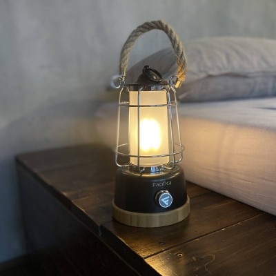 Ліхтар кемпінговий Bo-Camp Harlington Rechargable Dimming 370 Lumen Bamboo-Grey (5818921)