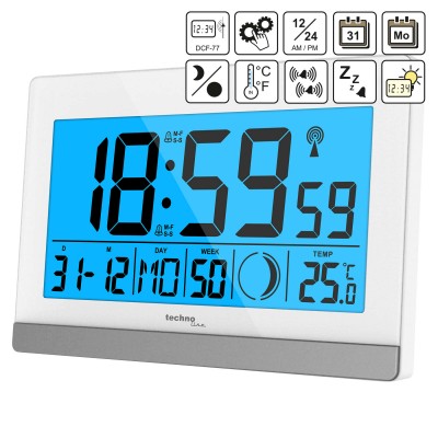 Годинник настільний Technoline WS8056 White/Silver (WS8056) Годинник настільний Technoline WS8056 White/Silver (WS8056)
