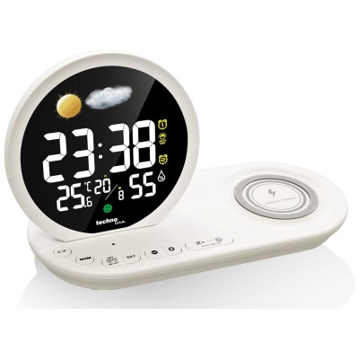 Годинник настільний Technoline WT427 Wireless Mobile Charging White (WT427)