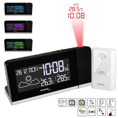 Годинник проекційний Technoline WT539 Black (WT539)