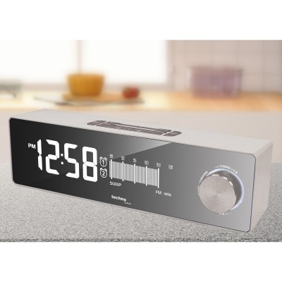 Годинник настільний з радіо Technoline WT483 White/Silver (WT483) Годинник настільний з радіо Technoline WT483 White/Silver (WT483)