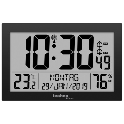 Годинник настінний Technoline WS8016 Black (WS8016 schwarz)