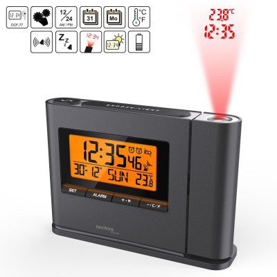 Годинник проекційний Technoline WT519 Anthracite (WT519)