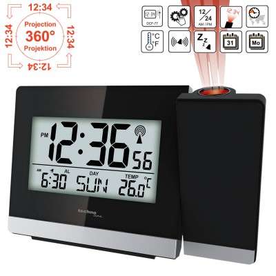 Годинник проекційний Technoline WT536 Black (WT536)