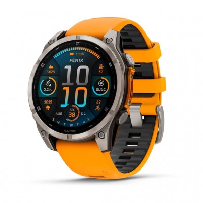 GPS смарт-годинник GARMIN fenix 8 47mm, AMOLED, Saph, Ti/Bare/Grpht, SparkOrg/GrphtBd GARMIN fenix 8 47mm, AMOLED, Saph, Ti/Bare/Grpht, SparkOrg/GrphtBd, GPS смарт-годинник