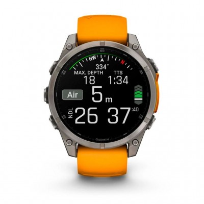 GPS смарт-годинник GARMIN fenix 8 47mm, AMOLED, Saph, Ti/Bare/Grpht, SparkOrg/GrphtBd GARMIN fenix 8 47mm, AMOLED, Saph, Ti/Bare/Grpht, SparkOrg/GrphtBd, GPS смарт-годинник