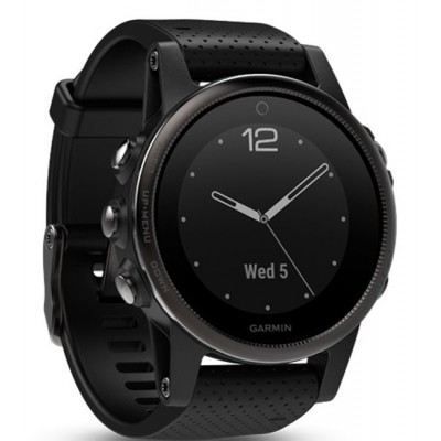 Спортивные часы Garmin fenix 5S Sapphire - Slate grey with black band (010-01685-11)