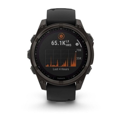 GPS смарт-годинник GARMIN fenix 8 47mm,Saph Solar,CrbnGry Ti/Blk,Blk/PblGryBnd