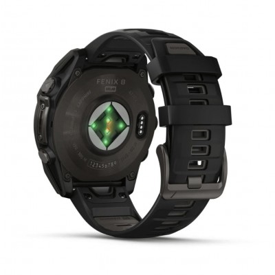 GPS смарт-годинник GARMIN fenix 8 47mm,Saph Solar,CrbnGry Ti/Blk,Blk/PblGryBnd
