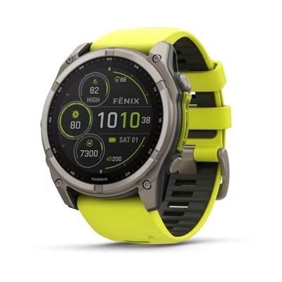 GPS смарт-годинник GARMIN fenix 8 47mm,Saph Solar, BareTi/Graphite,AmpYe/GrphBnd