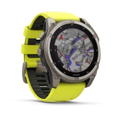 GPS смарт-годинник GARMIN fenix 8 47mm,Saph Solar, BareTi/Graphite,AmpYe/GrphBnd