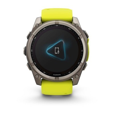 GPS смарт-годинник GARMIN fenix 8 47mm,Saph Solar, BareTi/Graphite,AmpYe/GrphBnd