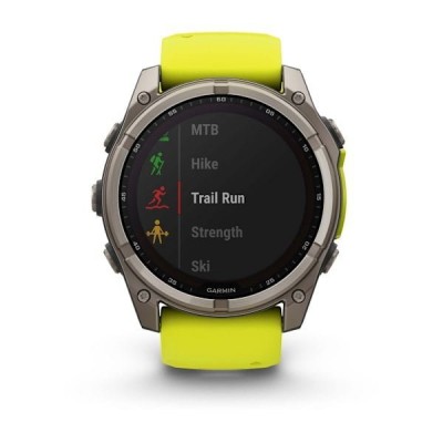 GPS смарт-годинник GARMIN fenix 8 47mm,Saph Solar, BareTi/Graphite,AmpYe/GrphBnd