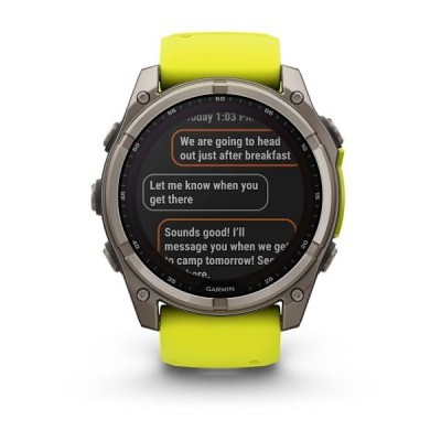 GPS смарт-годинник GARMIN fenix 8 47mm,Saph Solar, BareTi/Graphite,AmpYe/GrphBnd