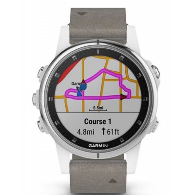 Спортивные часы Garmin Fenix 5S Plus Sapphire White Gray (010-01987-05)