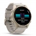 GPS смарт-годинник GARMIN fenix 8 43mm, AMOLED, Saph, SftGldSS/FogGryLeatherBnd, Excl