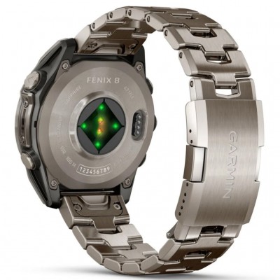GPS смарт-годинник GARMIN fenix 8 47mm, AMOLED, Saph, Ti/Bare/Graphite w/TiBand,Excl