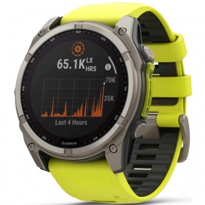 GPS смарт-годинник GARMIN fenix 8 51mm, Saph Solar, BareTi/Graphite, AmpYe/GrphBnd
