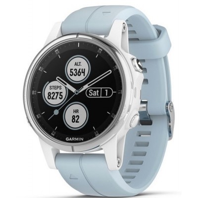 Спортивные часы Garmin fenix 5S Plus, Glass, Wht w/Sea Foam Bnd, GPS Watch, EMEA (010-01987-23)