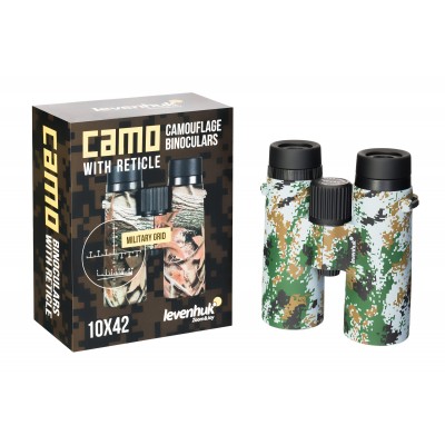 Бінокль Levenhuk Camo Dots 10x42 із тактичною сіткою