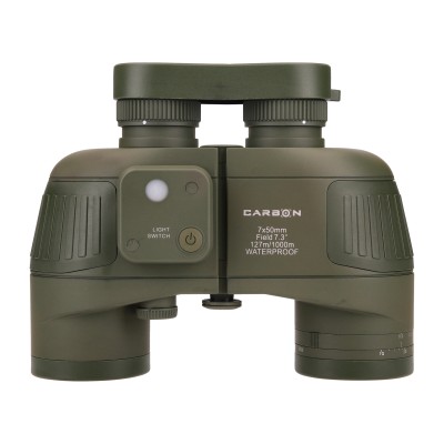 Бінокль Carbon 7x50 Green з далекомірною сіткою та компасом, Carbon, 88007