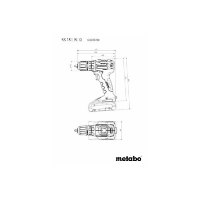 Акумуляторний шуруповерт Metabo BS 18 L BL Q (2х18 В, 2 А*год) (602327500)