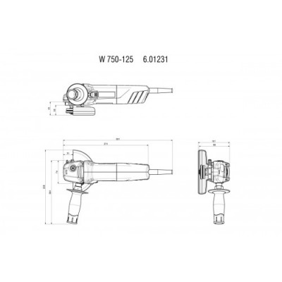 Угловая шлифмашина Metabo W 750-125 (601231010)