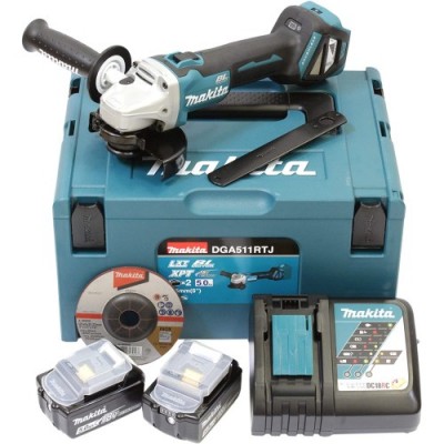 Угловая шлифмашина (болгарка) аккумуляторная Makita DGA511RTJ