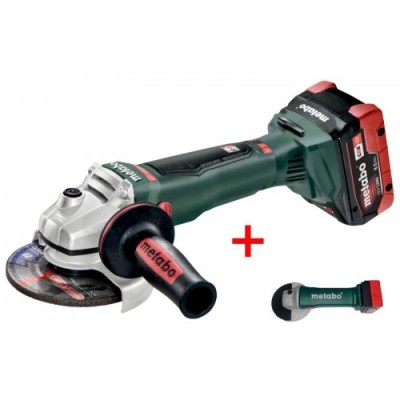 Аккумуляторная угловая шлифмашина (болгарка) Metabo WB 18 LTX BL 125 Quick LiHD 2x8.0 Ач + USB-флешка Metabo 8 Gb 638674000 (613077810)