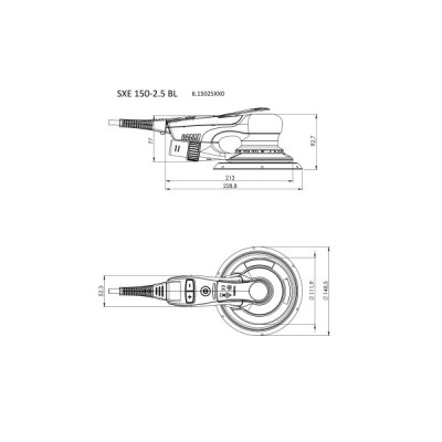 Ексцентрикова шліфмашина Metabo SXE 150-2.5 BL (0.35 кВт, 150 мм) (615025000)