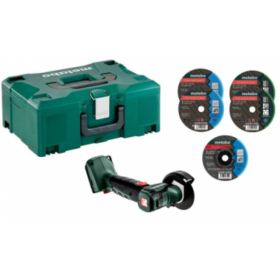 Аккумуляторная угловая шлифмашина (болгарка) Metabo PowerMaxx CC 12 BL (без АКБ и ЗУ) + кейс MetaLoc (600348840) Аккумуляторная угловая шлифмашина (болгарка) Metabo PowerMaxx CC 12 BL (без АКБ и ЗУ) + кейс MetaLoc (600348840)