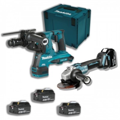 Аккумуляторный перфоратор Makita DLXMUA281 ( DHR281Z + BL1830Bx4 +DC18RD + DGA504Z+ кейс Makpac 4) Аккумуляторный перфоратор Makita DLXMUA281 ( DHR281Z + BL1830Bx4 +DC18RD + DGA504Z+ кейс Makpac 4)