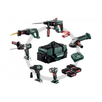 Аккумуляторная ударная дрель-шуруповерт Metabo SB 18 LTX Impuls + 5 аккумуляторных инструмента Metabo Combo Set 6.1 18 V (691008000)