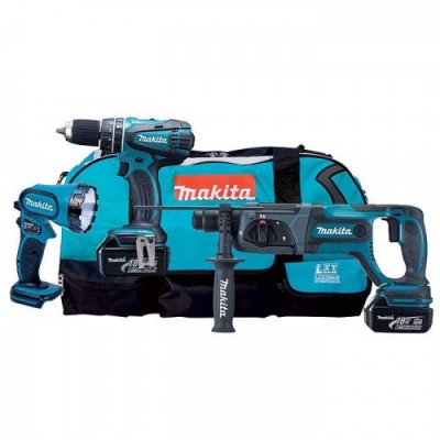 Шуруповерт Makita BHP456 + перфоратор Makita BHR241 + фонарь Makita BML185 (DK1890) Шуруповерт Makita BHP456 + перфоратор Makita BHR241 + фонарь Makita BML185 (DK1890)