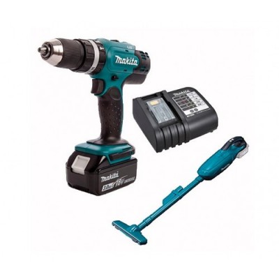 Набор аккумуляторного электроинструмента Makita DHP453SFX8 + DCL182Z (SET-DDV182)