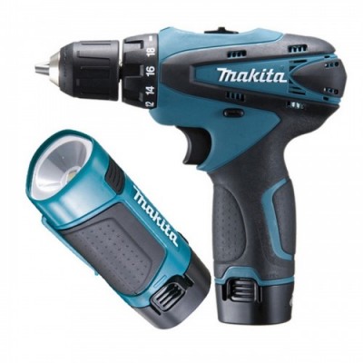 Аккумуляторный шуруповерт Makita DF 330 DWLE (DF330DWLE) + Аккумуляторный фонарь