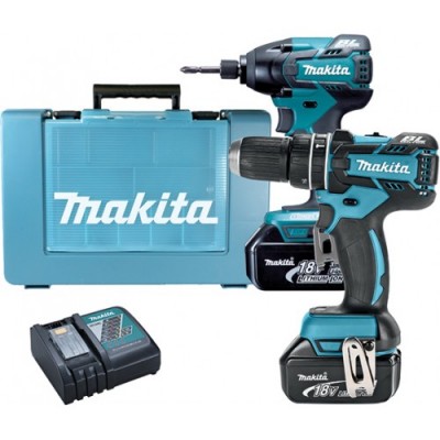 Набор инструментов Makita DLX2002 (DHP480Z, DTD129, BL1830x2, DC18RC) (DLX2002)