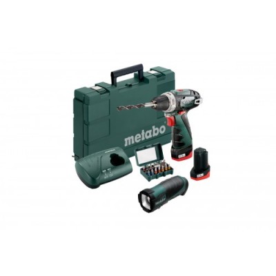 Аккумуляторный шуруповерт Metabo PowerMaxx BS Basic Set + TLA LED + BitBox 15 pcs Аккумуляторный шуруповерт Metabo PowerMaxx BS Basic Set + TLA LED + BitBox 15 pcs