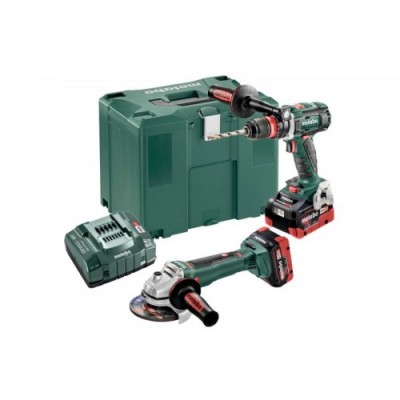 Аккумуляторная дрель-шурупвоерт Metabo BS 18 LTX BL QI + Аккумуляторная угловая шлифмашина Metabo WB 18 LTX BL 125 Quick + кейс MetaLoc (685094000)