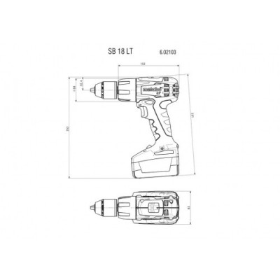 Аккумуляторный ударный шуруповерт Metabo SB 18 LT (без АКБ и ЗУ) (602103890)