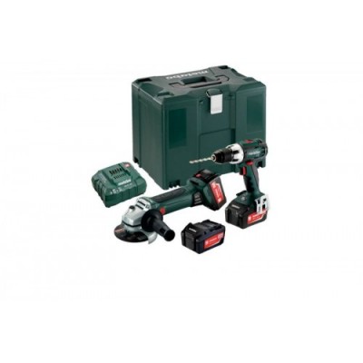 Аккумуляторная дрель-шуруповерт Metabo BS 18 LT + Аккумуляторная угловая шлифмашина Metabo W 18 LTX 125 Quick + кейс MetaLoc (685038960)