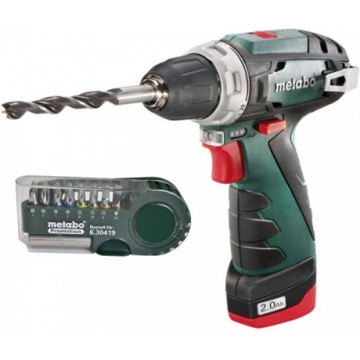 Аккумуляторная дрель-шуруповерт Metabo PowerMaxx BS Basic + набор бит 9шт