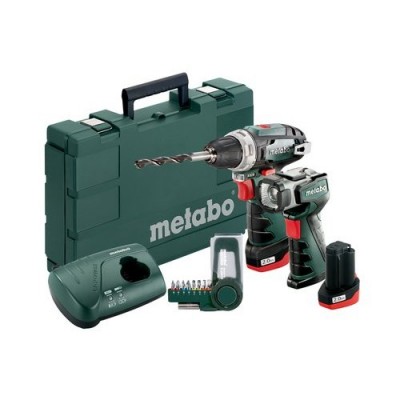 Шуруповерт Metabo PowerMaxx BS Basic + фонарь PowerMaxx ULA LED Шуруповерт Metabo PowerMaxx BS Basic + фонарь PowerMaxx ULA LED