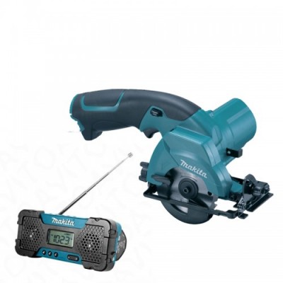 Аккумуляторная дисковая пила Makita HS 300 DZ (без АКБ и ЗУ) + радио Makita MR051 + Аккумуляторный шуруповерт Makita DF 330 DWE