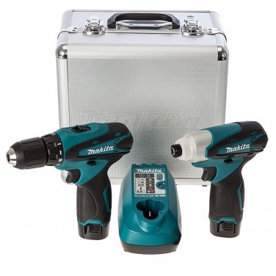 Набор аккумуляторных инструментов Makita DF330DWE, TD090DWE + аксессуары (LCT204)