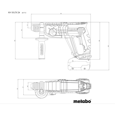Акумуляторний перфоратор Metabo KH 18 LTX 24 (18 В, 2.1 Дж, без АКБ) (601712840)