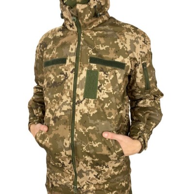 Костюм військовий зимовий softshell піксель (62-5XL) (LE27795XL)