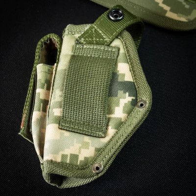 Кобура на стегно для ПМ кордура Kirasa піксель(KI281)
